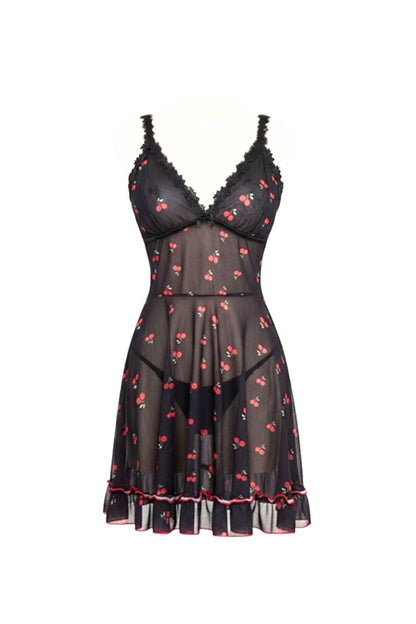 Midnight Cherry Home Dress