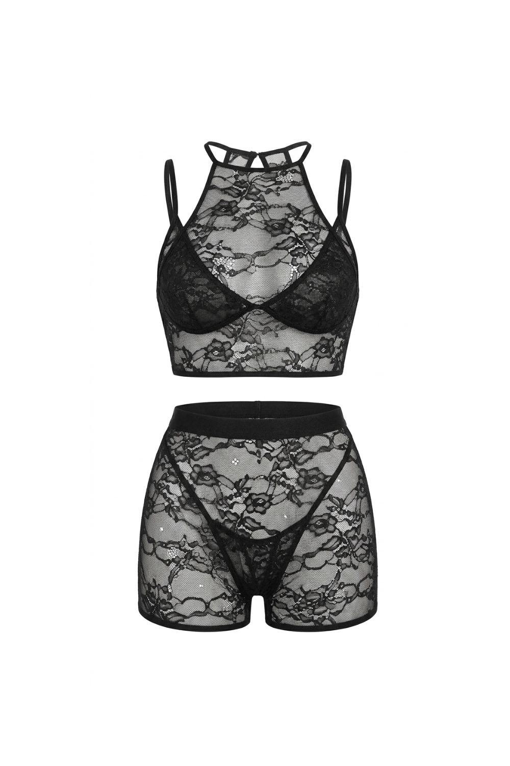 Selvya Bra & Bralette & Short & String Set
