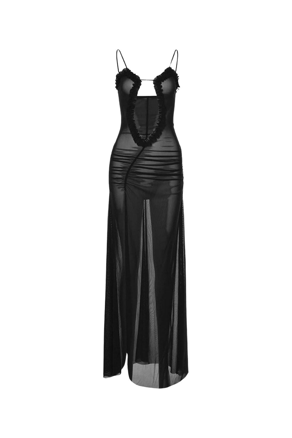 Black Sheer Transparent Dress