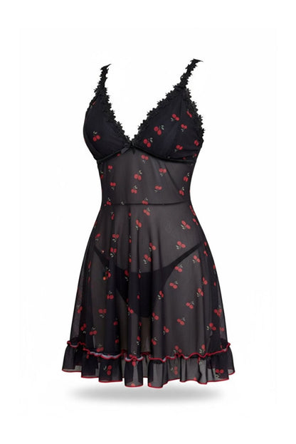 Midnight Cherry Home Dress