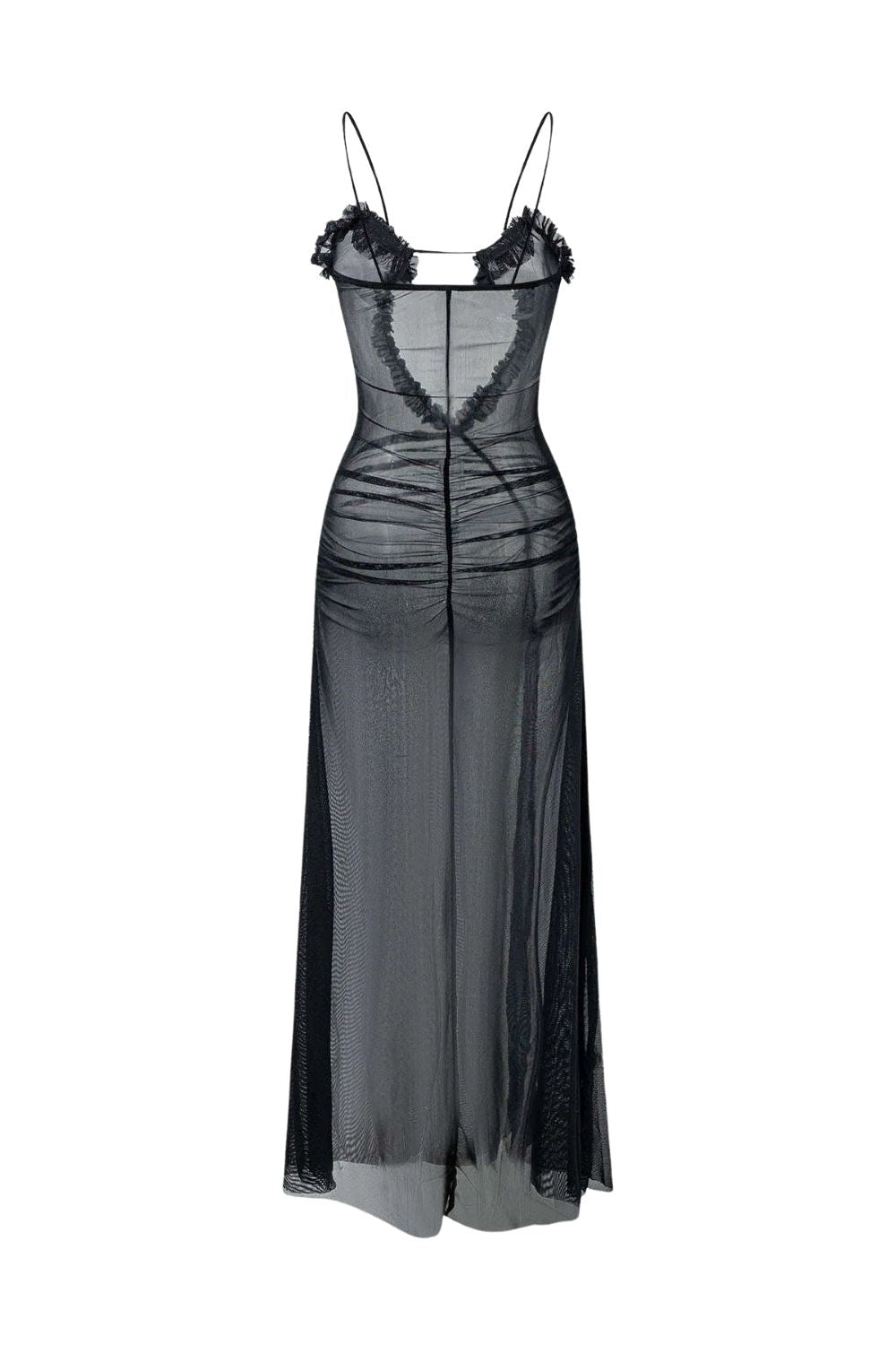 Black Sheer Transparent Dress