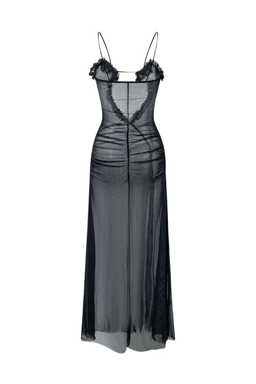 Black Sheer Transparent Dress