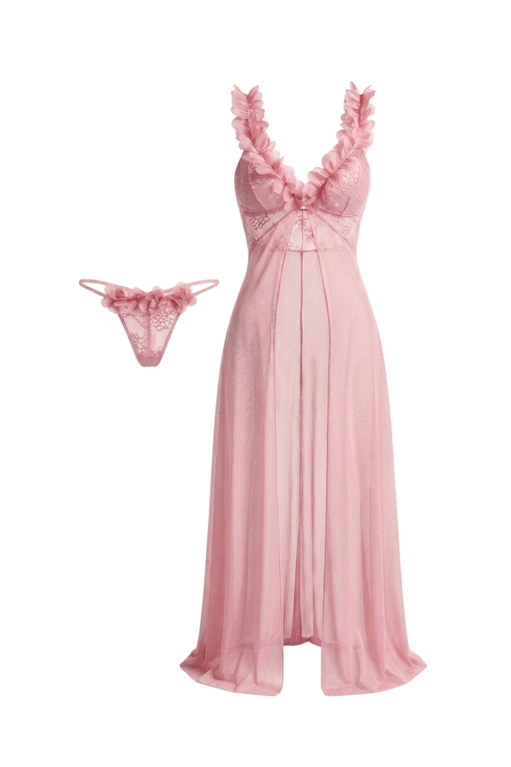 Pink Sheer Petal Dress