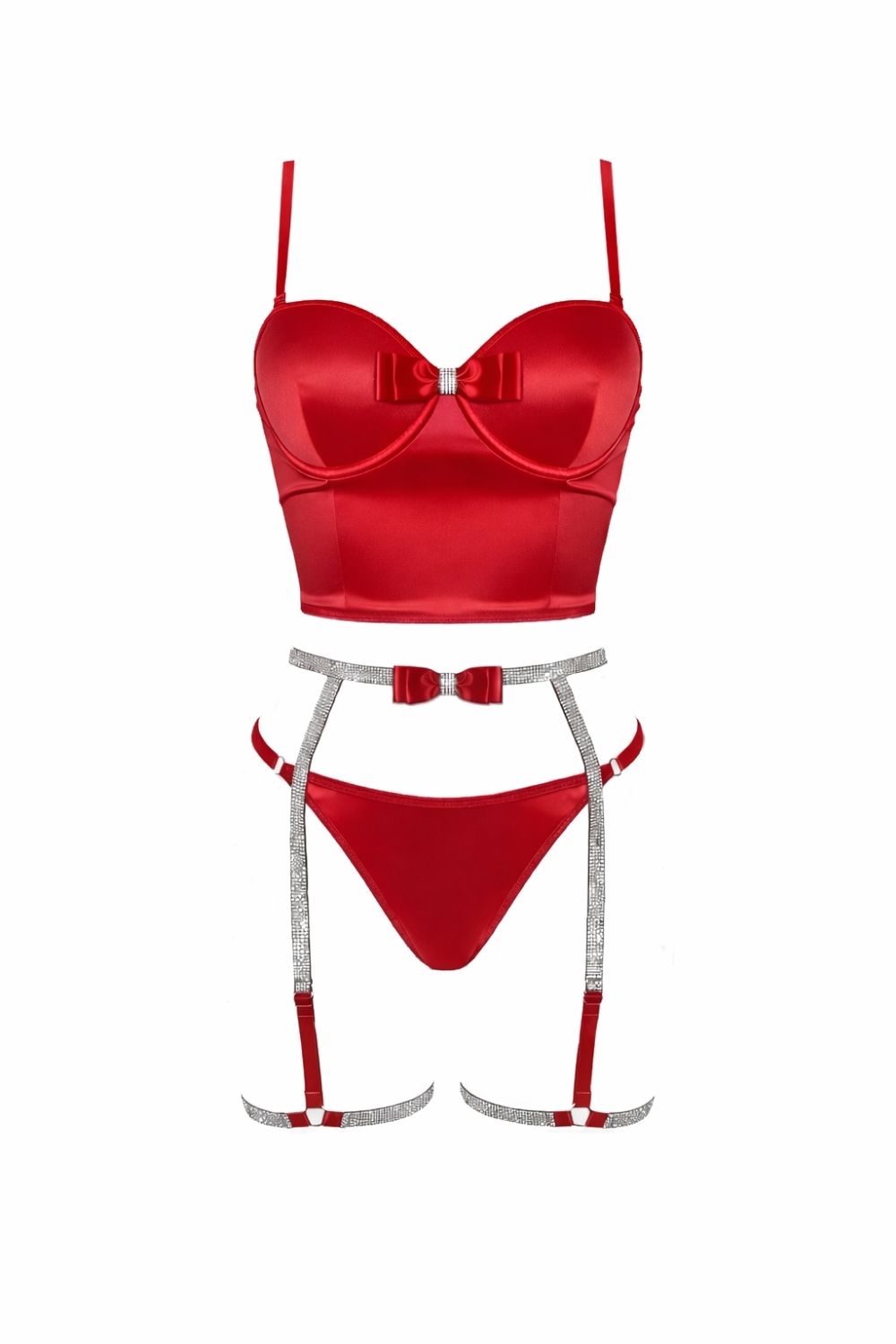 Moroccan Muse – Noir Ribbon Bustier Set