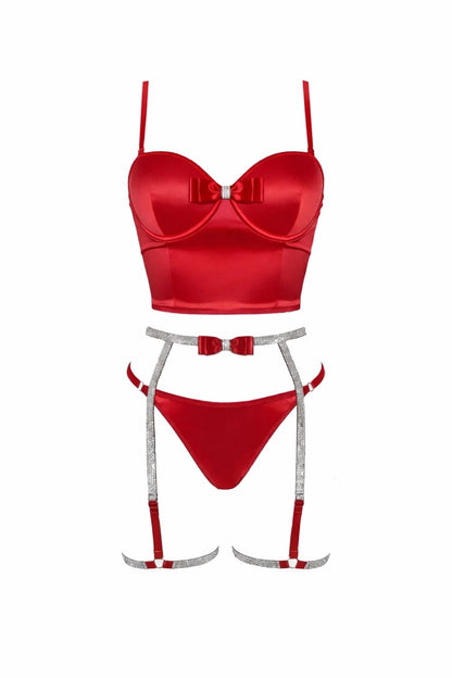 Moroccan Muse – Noir Ribbon Bustier Set