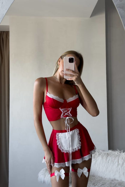 Crimson Maid Costume Set