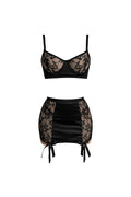 Marvelle 3 Piece French Lace Bra Set Satin Details