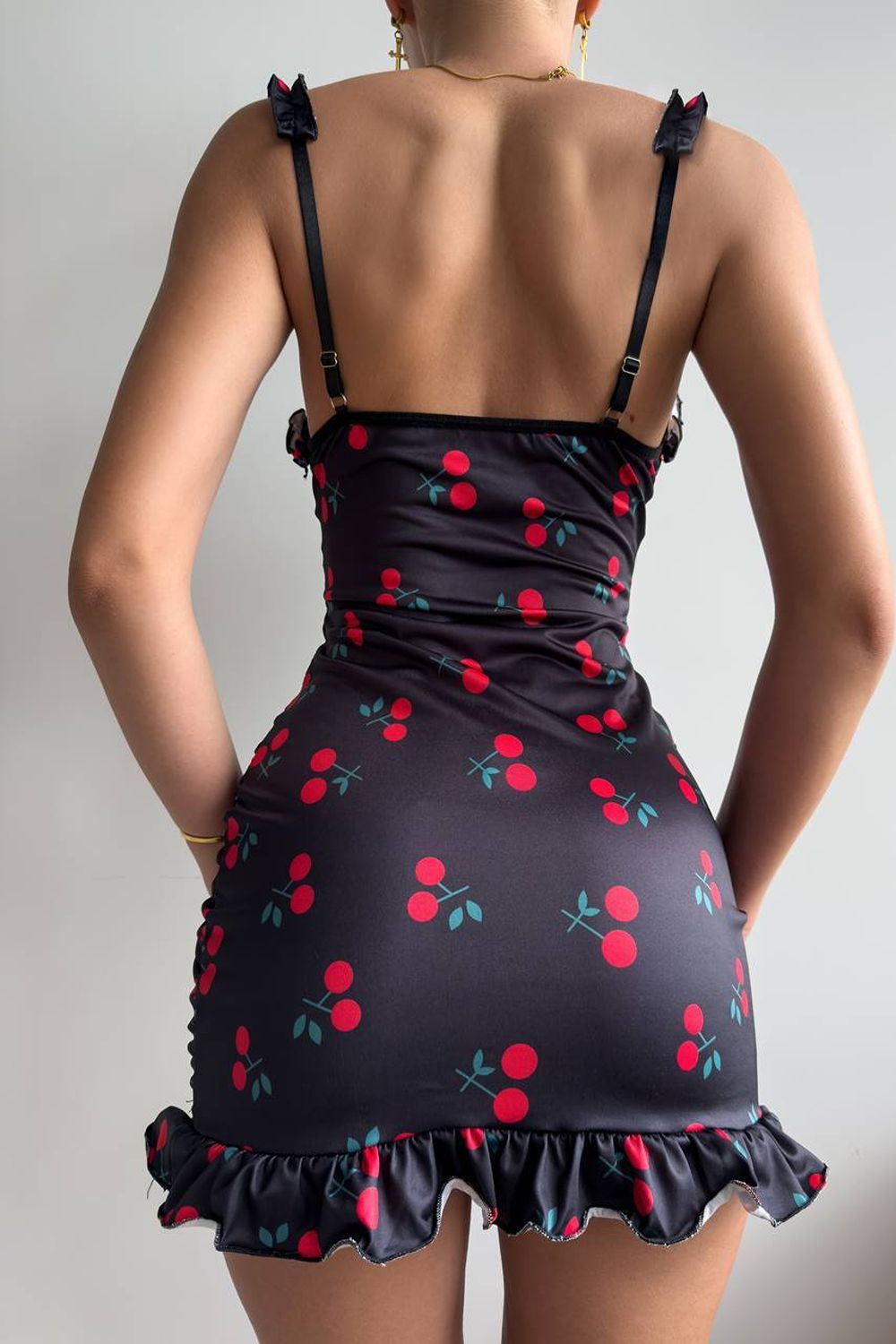 Midnight Cherry Home Dress