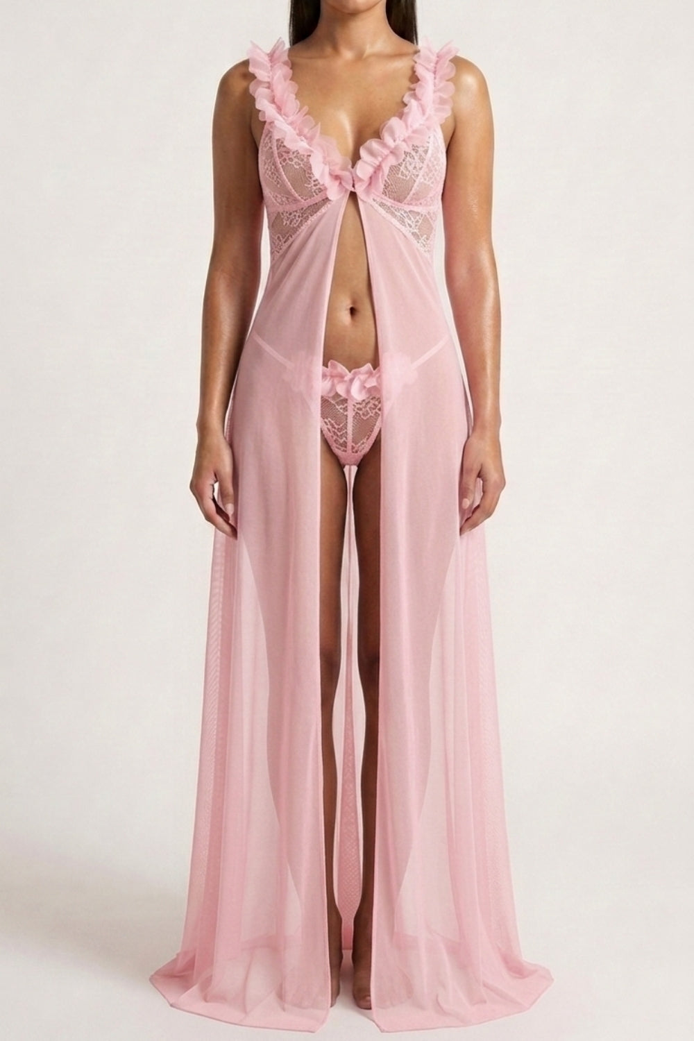 Pink Sheer Petal Dress