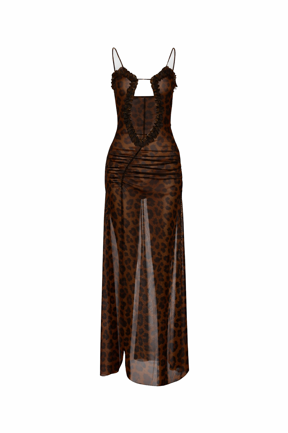 Leopard Sheer Transparent Dress