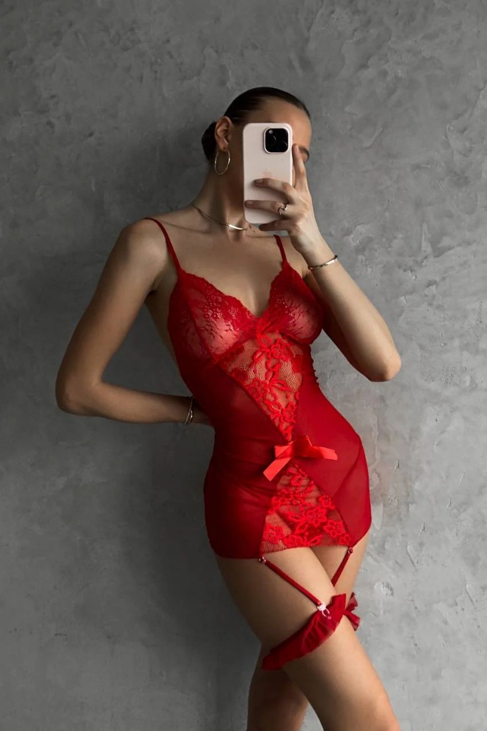 Novara Lace & Mesh Babydoll