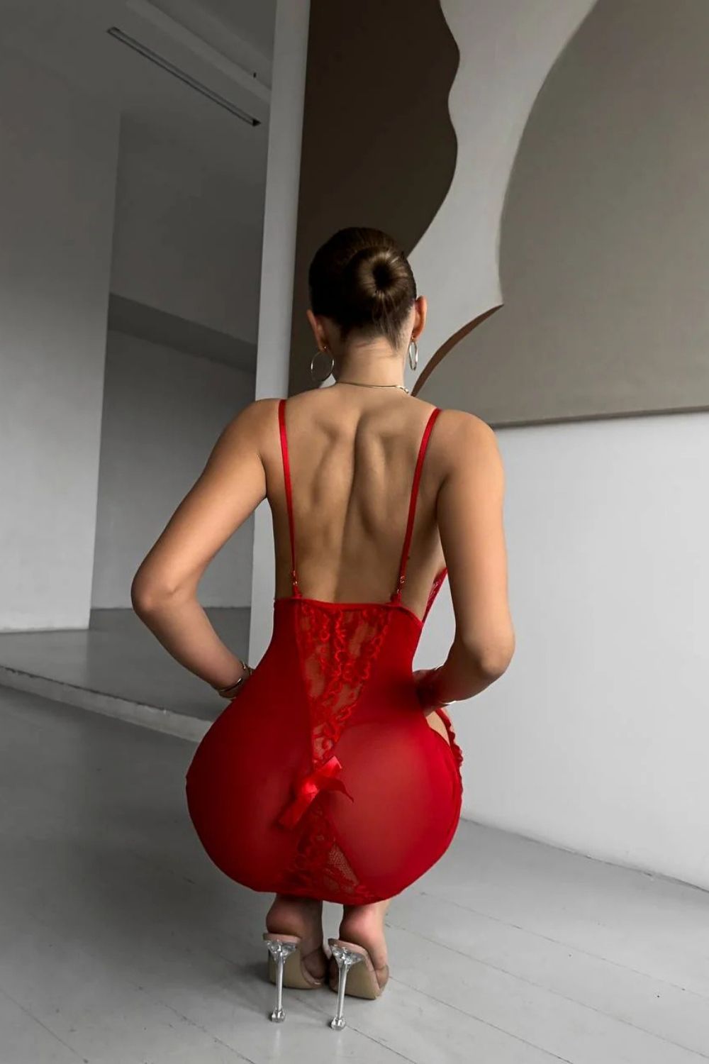 Novara Lace & Mesh Babydoll