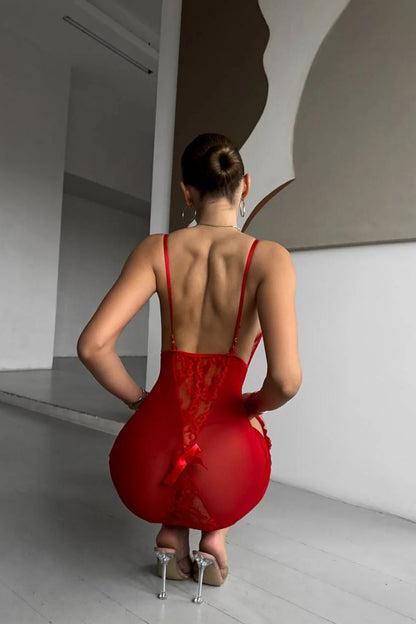 Novara Lace & Mesh Babydoll