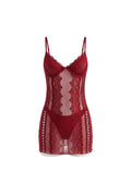 Aveline Lace Corset Babydoll Set