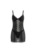 Aveline Lace Corset Babydoll Set